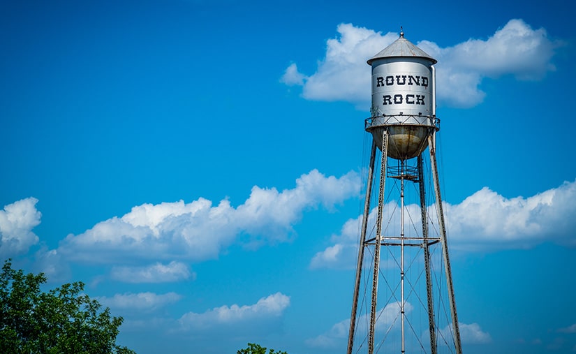 Round Rock Texas water tower